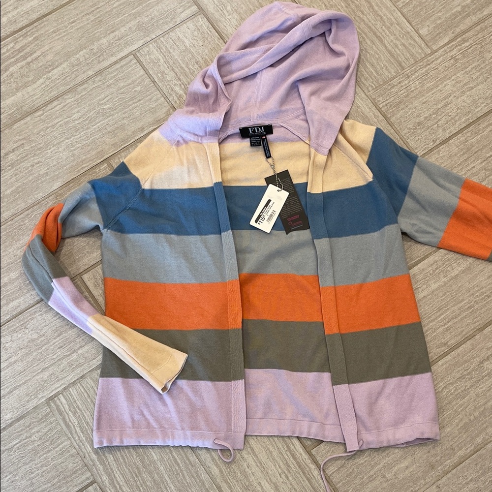 Colorful Striped Hoodie Sweatshirt